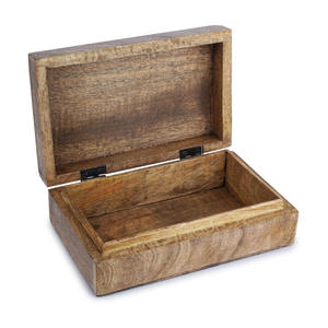 Home Wood Wooden Storage Box with Carved <b>Tree</b> Design Rustic Finish for Jewelry Organizers - Product Image 2