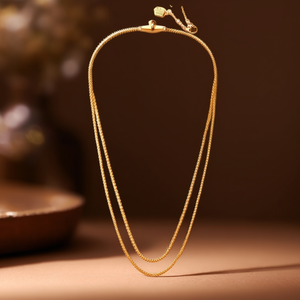 Matte Style Traditional Simple Necklace Set - Product Image 3