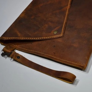 Funda de Piel Auténtica de Alta Calidad con Logotipo Personalizado para Laptop MacBook Air Pro de 13 Pulgadas LS-0299 - Product Image 2