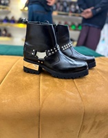 Bottes unisexes de haute qualité en cuir véritable longues et faites à la main Emballage en boîte Obexa pour l'automne/hiver/été