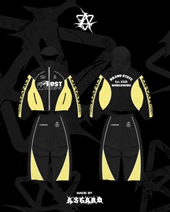 Black Pink Most Made <b>Zip</b> <b>Up</b> Hoodie & Pants Set | Oversized Streetwear Tracksuit | OEM Private Label Manufacturer - Product Image 2