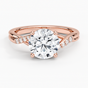 Bague de fiançailles en or jaune avec diamant taille poire, sertie de griffes et pavé, bijoux fins classiques pour femme - Product Image 5