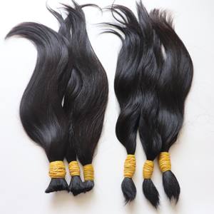 Extensions de cheveux humains Remy vietnamiens bruts en vrac 12A, prix d'usine en gros, provenant d'un seul donneur, tissage de cheveux, teinture de toutes les couleurs, style ondulé - Product Image 1