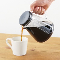 Verseuse à café STRON, 400, 500, 750, 1100, blanche, noire, en Tritan japonais avec couvercle, idéale pour offrir aux amateurs de café