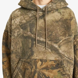 <b>Men's</b> Camouflage Hooded Sweatshirt Oversized Regular Fit Sublimation Print French Terry Casual Autumn Streetwear Style - Product Image 6