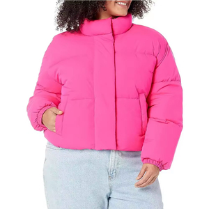Casual Female Crop <b>Jacket</b> Winter Coat Cotton Bubble <b>Cropped</b> Women's <b>Puffer</b> <b>Jacket</b> for Ladies Fashionable Sublimation Design - Product Image 6