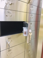 Coffre-fort de banque avec plaque frontale de porte en acier inoxydable et serrure à double clé Jz-02 homologuée UL