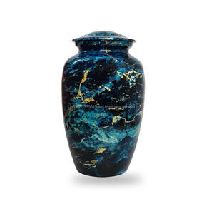 Venta al por mayor de urnas de cremación de metal de aluminio para cenizas humanas y adultas o urnas de cremación de recuerdo para cenizas masculinas y femeninas adultas - Product Image 1