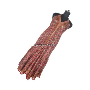 Nuevo Vestido Bohemio de Diseñador para Mujer, Estilo Vintage, de Seda Sari, Elegante Vestido de Noche sin Mangas para Dama - Product Image 1