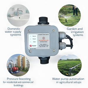 Controlador de Bomba Automático Inteligente Hydroplus International 16A, Interruptor de Presión Electrónico para Bombas de Agua de Alta Presión 220V Auto Flow - Product Image 5