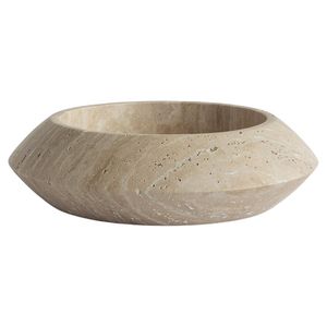 Bol élégant en travertin naturel, bol décoratif de luxe en pierre pour table basse, table à manger et présentation en cuisine - Product Image 1