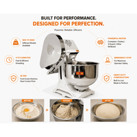 Mélangeur à pâte de qualité industrielle, modèles de 5 kg à 50 kg, composants électriques de qualité supérieure, conception durable de 110 kg pour usage en boulangerie