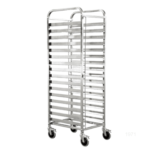 Carrito de Panadería de Aleación de Aluminio con Superficie Anodizada y 16 Estantes para Galletas, Brownies, Almacenamiento y Enfriamiento, Equipo de 60x40cm - Product Image 1