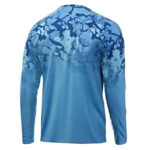 เสื้อตกปลาแบบซับลิเมชั่น UPF 50+ สำหรับผู้ชาย น้ำหนักเบา ระบายอากาศได้ดี มีซิป แขนยาว OEM เสื้อทีมสำหรับกิจกรรมกลางแจ้ง - Product Image 2