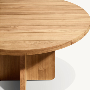 Furniture Outdoor Teak <b>Round</b> Dining <b>Table</b>-Modern Design-Durable-Villa & Hotel Use-Natural Finish - Product Image 4