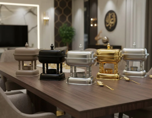 Luxury Golden Chafing Dish <b>Buffet</b> Server with Lid Premium Food <b>Warmer</b> for Home Catering Banquets & Hotels Wholesale Supplier - Product Image 6