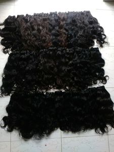 Extensions de cheveux humains vierges Remy brésiliens et indiens Seven Hills, couleur naturelle, ondulés, double trame épaisse, qualité supérieure, 4 mèches - Product Image 3