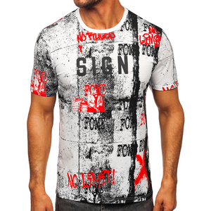 T-shirt en coton et polyester imprimé par sublimation personnalisé, best-seller, pour hommes, nouvelle mode, vêtements décontractés pour hommes - Product Image 1