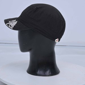 Black 6-Panel Streetwear <b>Caps</b> With Washed Finish <b>Flat</b> Brim Unisex Casual Fitted Hat Adult Size 58-60CM Canvas Material <b>Mens</b> <b>Caps</b> - Product Image 3