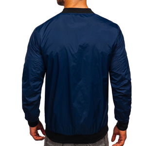 <b>Men's</b> Lightweight 100% Polyester Bomber <b>Jacket</b> with <b>Letter</b> Print-Casual Regular Fit Windbreaker for Spring and Autumn - Product Image 2
