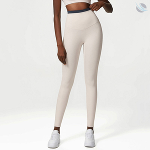 Nuevos Leggings Deportivos de Cintura Alta para Mujer, Sin Costuras, Sólidos, de Secado Rápido, Elásticos en Cuatro Direcciones, para Gimnasio y Fitness - Product Image 3