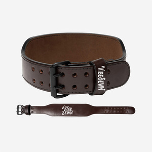 VIBE SEWN Leather Weightlifting <b>Belt</b> Adjustable <b>Waist</b> Support Unisex Buckle Closure Strength Training Gear - Product Image 4