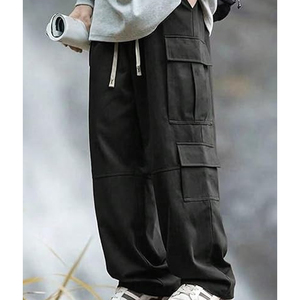 กางเกงคาร์โก้ทรงหลวมสำหรับผู้ชาย สไตล์สตรีทแวร์ หลายกระเป๋า พิมพ์ลาย ปักลาย ผลิตจากโรงงาน - Product Image 3