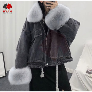 Ryan Pro Gear <b>Customized</b> <b>Denim</b> <b>Jacket</b> For Women Breathable and Comfortable Fabric with <b>Customized</b> Logo OEM Design - Product Image 2