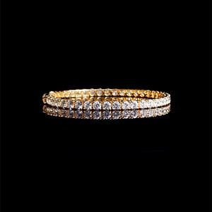 กำไลข้อมือ AMBER JEWELS รุ่นคลาสสิก ทองคำแท้ 14K ทรงเหลี่ยมมรกต ประดับเพชรเม็ดเล็ก น้ำหนัก 17 กรัม รับรองโดย IGI หรูหรา สวยงาม เหมาะสำหรับทั้งชายและหญิง - Product Image 2