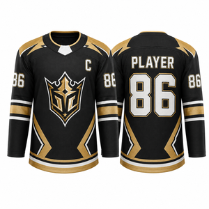 Camiseta de Hockey sobre Hielo Sublimada Personalizada para Hombre, Manga Larga, Absorbe la Humedad, Uniforme de Equipo con Logotipo Impreso en la Parte Delantera - Product Image 3