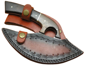 Cuchillo de pizza de acero de Damasco hecho a mano, cuchillo Ulu, hacha con mango de madera premium, cuchillo de cocina. - Product Image 6