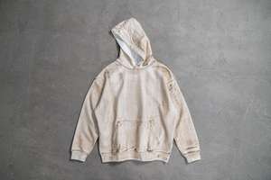 Survêtement en jean personnalisé pour homme, délavage acide, épaules tombantes, ourlet côtelé, coupe et couture, streetwear, motif uni, polaire respirant - Product Image 6