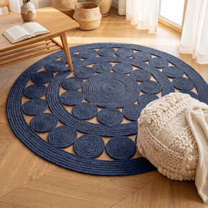 Colour Block Round Cotton Rope Area Carpet <b>for</b> <b>Nursery</b> Playroom & Kids Room - Product Image 6