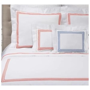 Custom Wholesale Embroidery Red Lines Home Duvet Cover <b>Sets</b> 40-count 250TC Breathable European-American Style Machine-washable - Product Image 3