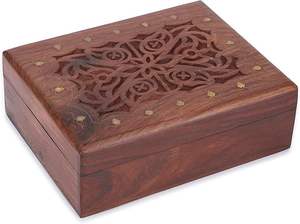 Caja de madera hecha a mano para almacenamiento y organización en el hogar - Product Image 5