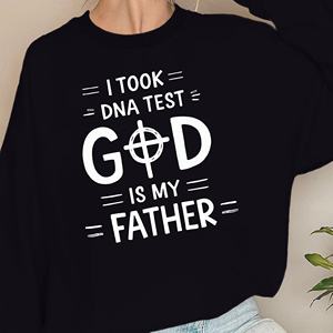 Sudaderas de punto informales con estampado DNA God para mujer, 100% poliéster - Product Image 5