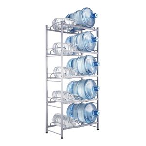 Portabottiglie per Acqua a 5 Livelli, Robusto, a Doppia Fila, per 10 Bottiglie da 5 Galloni, Scaffale Multiuso - Product Image 1