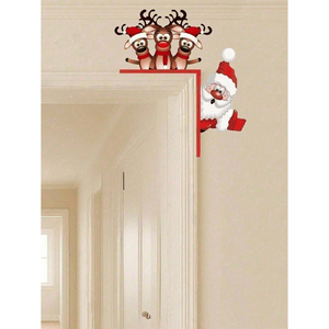 Decorazione Natalizia per Porta CIFbuy a Forma di Renna, Adesivi Murali Impermeabili per Interni/Esterni, Servizio di Ritiro Disponibile - Product Image 1