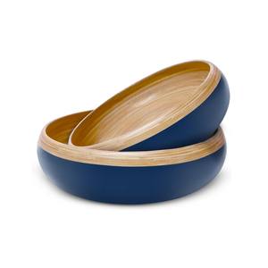 Bol à salade en bambou tressé écologique à prix abordable pour ustensiles de cuisine, bols de service modernes personnalisés OEM/ODM fabriqués au Vietnam - Product Image 1