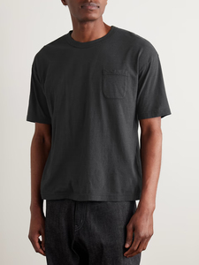 เสื้อยืดออกกำลังกายทรงหลวมสไตล์อเมริกันสำหรับผู้ชาย ผ้าฝ้ายหนา 230gsm แขนสั้นพิมพ์ลาย - Product Image 3