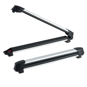 Portasci e Portasnowboard in Alluminio per Tetto Auto, per 6 Sci e 4 Snowboard, Bloccabile, 2 Pezzi - Product Image 5