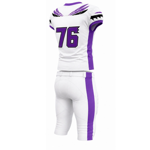 Uniforme de Fútbol Americano Bordado con Tela de Nailon Teñida, Conjunto de Jersey de Fútbol Americano con Número 76, Cuello en V, Manga Corta - Product Image 6