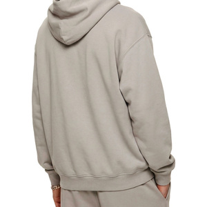 ชุดวอร์มกีฬาฤดูหนาวสำหรับผู้ชาย ระบายอากาศได้ดี มีเชือกผูก ฮู้ดดี้ผ้าฟลีซสีพื้น กางเกงจ็อกเกอร์ ขายส่ง - Product Image 5