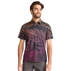 Ropa de talla grande para hombre, elegantes polos estampados, polos casuales de manga corta con diseño personalizado a la moda para hombre - Product Image 2