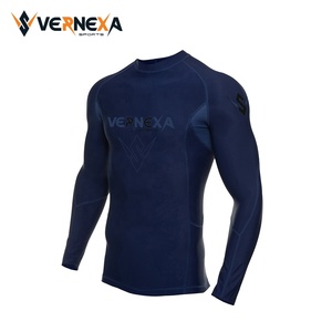 Vente chaude Logo personnalisé Léger Polyester Dryfit Gym Chemise de course Saison d'automne Athlétique Compression Workout - Product Image 5
