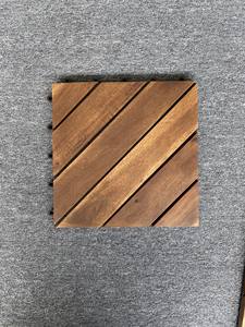 Dalles de terrasse en bois d'acacia vietnamien contemporaines, antidérapantes, imperméables, à emboîtement, pour extérieur, finition mate, surface huilée, 5+ - Product Image 4