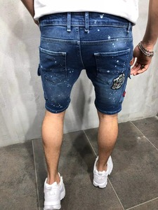 Shorts de Mezclilla para Hombre, Bordados, Rectos, de Alta Calidad, Estilo Urbano, Casuales, Ecológicos, de Secado Rápido, Colores Personalizados, MOQ Bajo, Venta al Por Mayor OEM - Product Image 5