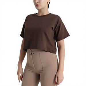 เสื้อยืดคอกลมสีพื้นเรียบง่าย ระบายอากาศได้ดี เป็นมิตรกับสิ่งแวดล้อม ไซส์ใหญ่ สำหรับผู้หญิง สวมใส่สบายๆ ในฤดูใบไม้ร่วง พร้อมกางเกงขายาวสีขาว - Product Image 4