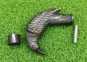 Figurine d'oiseau sculptée en laiton noir avec tête d'aigle pour canne de marche, objet de collection artistique - Product Image 3