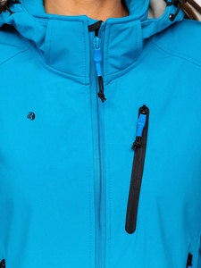 Veste Softshell bleue élégante pour femmes de la plus haute qualité à manches longues respirantes-Vente en gros - Product Image 4